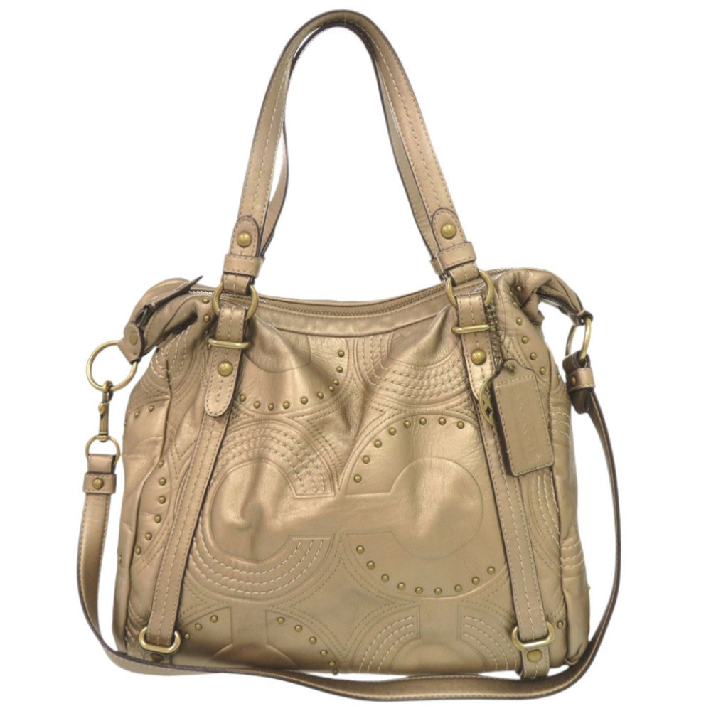 Coach Alexandra 15276 Leather Gold 2-Way Handbag Shoulder Bag Tote 1888COACH